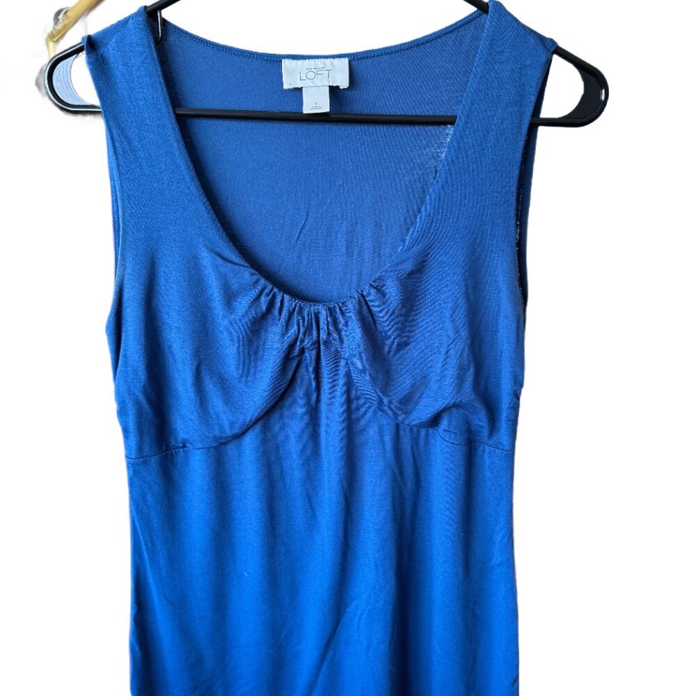 Cobalt blue Loft tank top with scoop neck- size Small